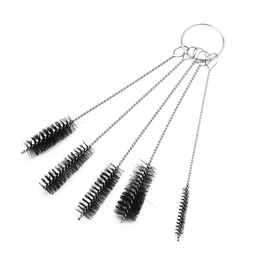 

Household Cleaning Brush Round Pipe Tube Cylinder Bores Nylon Cleaning Wire Stainless Flexible Strong Bristles 5pcs Set Hot Sell