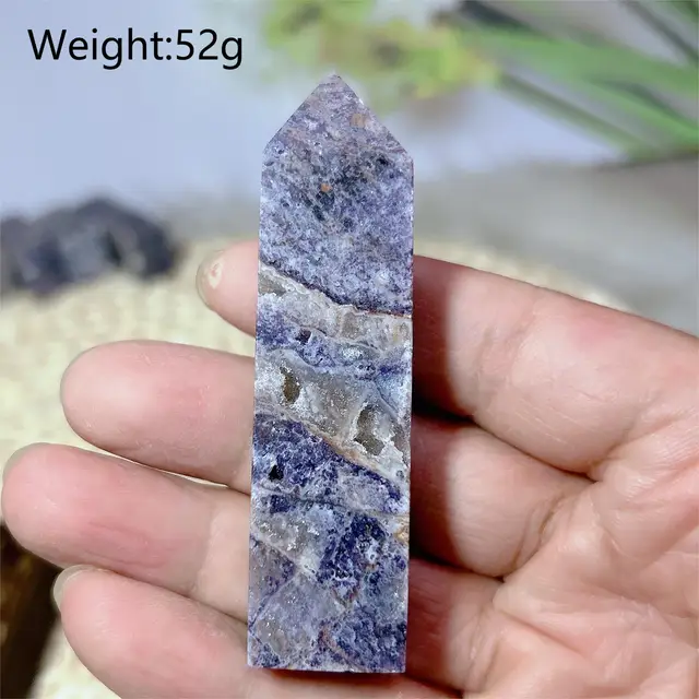 Natural Wholesale Crystal Purple Sphalerite Druzy Tower Geode GemStone Ore Point Mineral