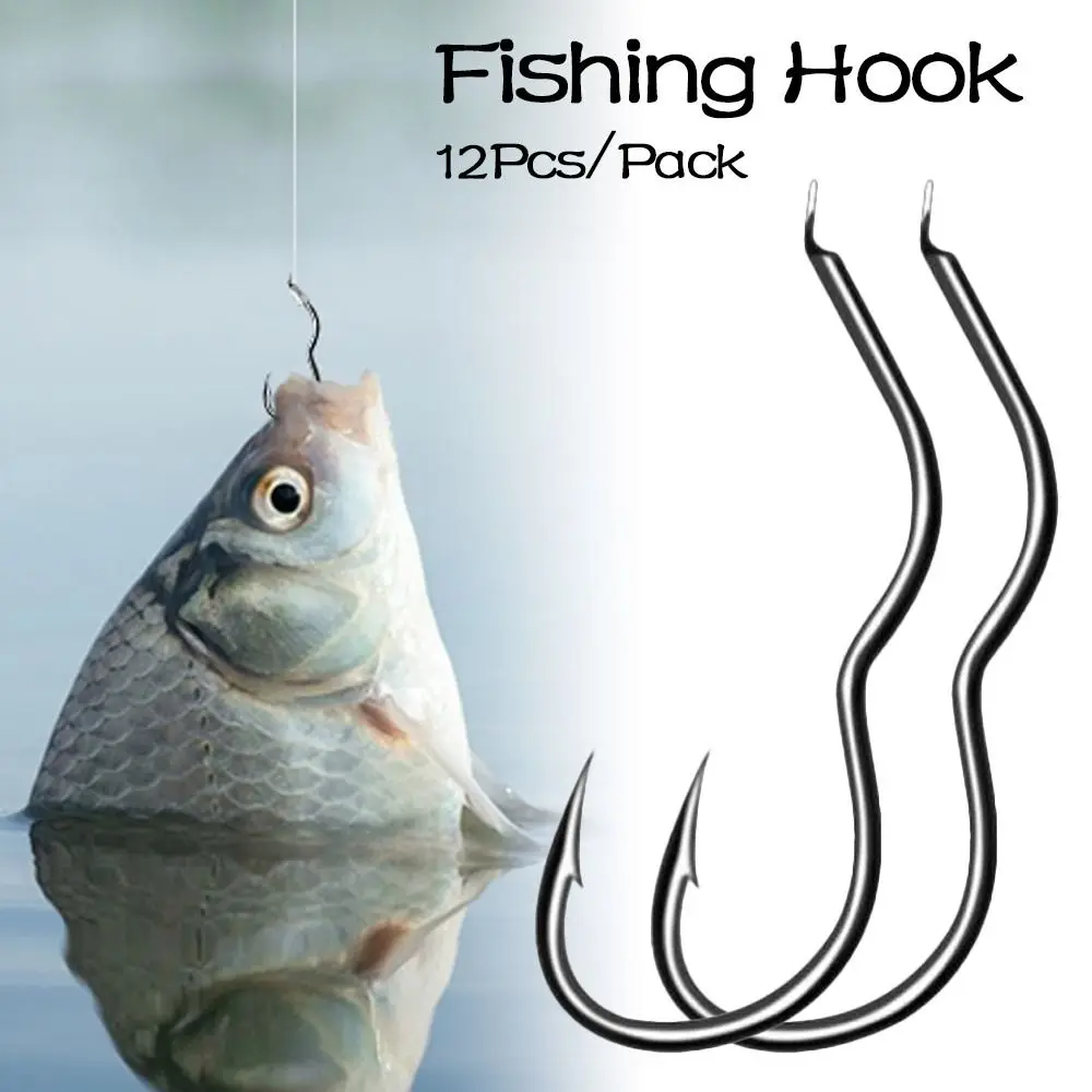 12Pcs/Pack High Carbon Steel Fishing Hook Sharp Barbed Automatic Flip  Fishhook for Carp Fishing Tackle Fishing Accessories - AliExpress