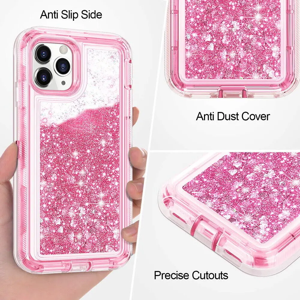 Blingbling Liquid Quicksand Heavy Duty Defender Case