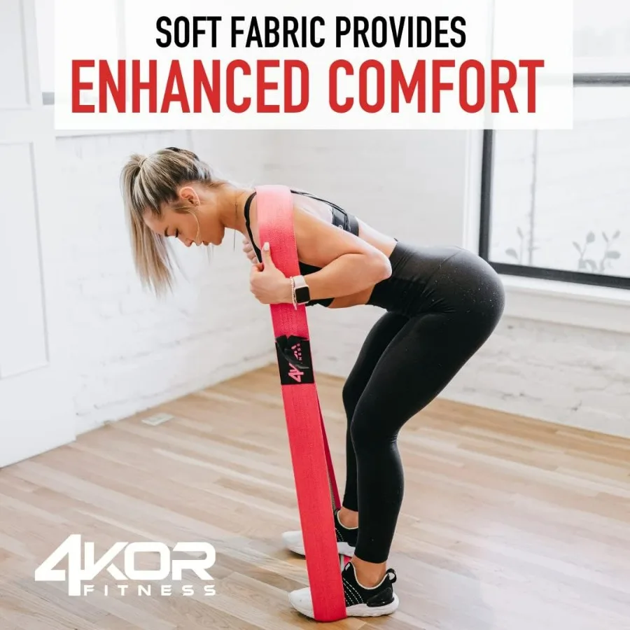 Resistance Loop Band, 50” x 3”, Made of Comfortable No-Slip Fabric, Perfect for Physical Therapy, Yoga, and Booty Building