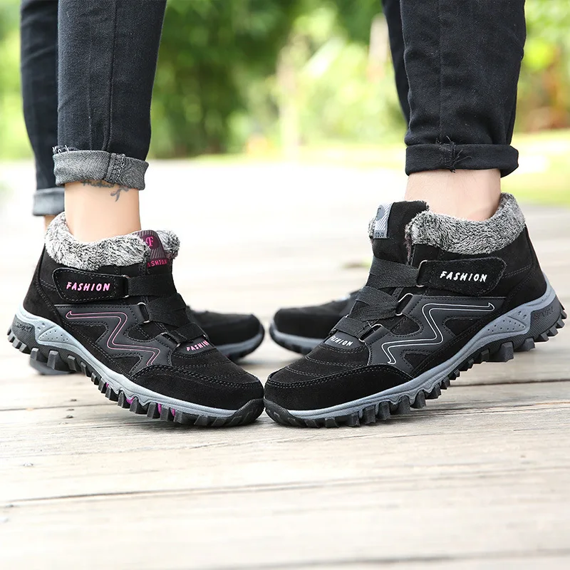 Large Size 35-47 Women & Men Snow Boots With Plush Antiskid Winter Shoes Fashion Lovers Sneakers