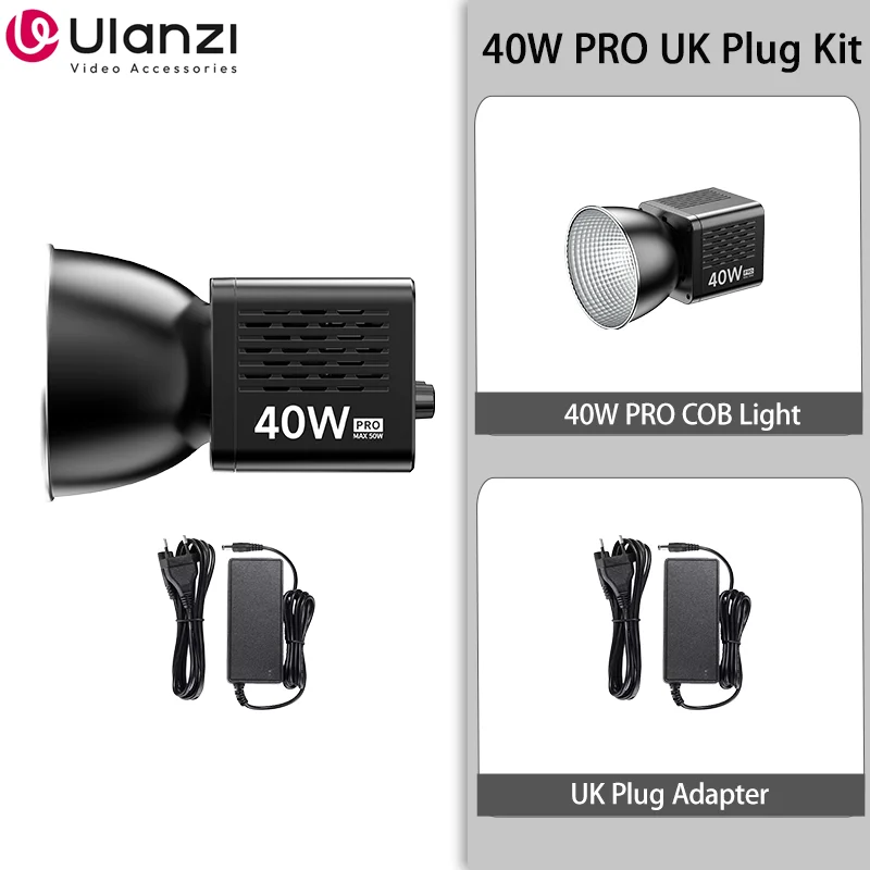Ulanzi 40W PRO COB撮影用ライト LEDビデオライト 2500K Amazon | Ulanzi 40W PRO COB撮影用ライト LEDビデオライト