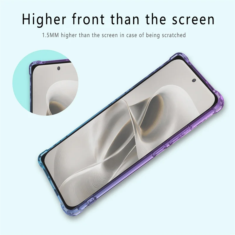 Shockproof Gradient TPU Case - Durable Protective Clear Cover