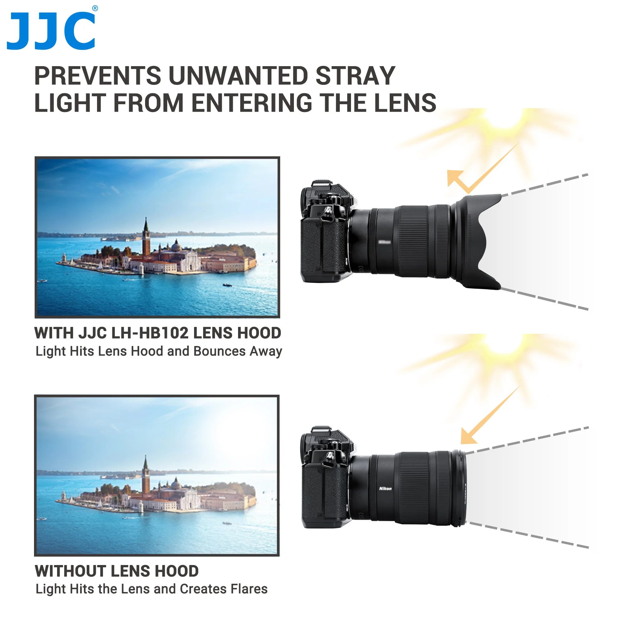 JJC 77mm Reversible Lens Hood Shade for Nikon NIKKOR Z 24-120mm f