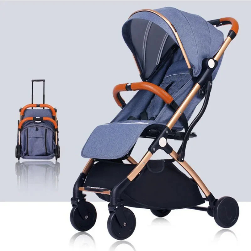 

Portable Stroller Foldable Mini Newborn Travel Stroller Trolley Two-way Swivel Seat Ultralight Four-wheeled Baby Stroller