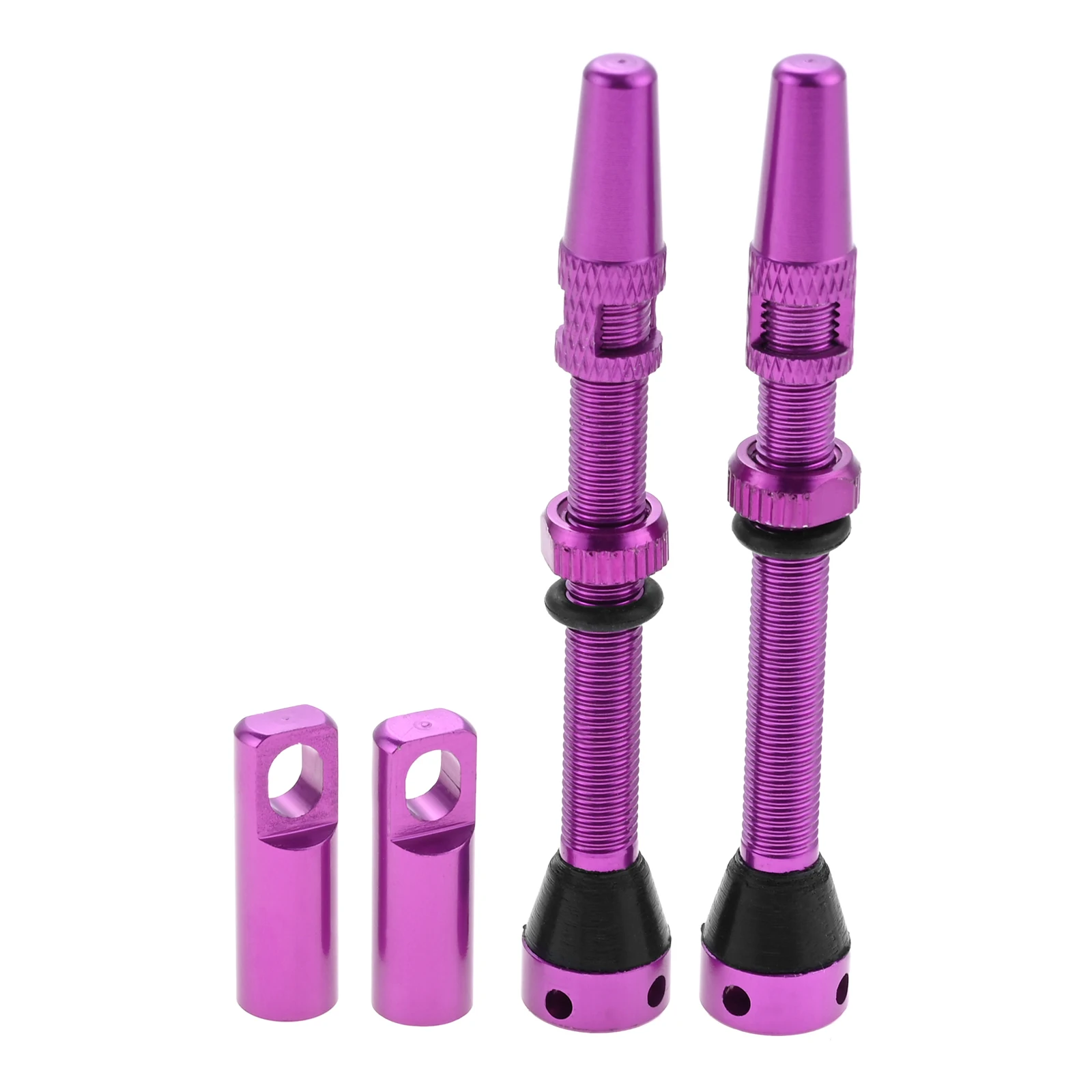 1 Pair 44mm/60mm CNC Aluminum Tubeless Presta Valve Stem with Caps Covers Value Core Remover Tool Fit Most Tubeless Bicycle Rims bicycle valve cap bicycle tire valve cap bicycle tubeless valve bicycle valve core remover valve cap bicycle valve valve caps bicycle air valve bicycle valve accessories bicycle valve tool