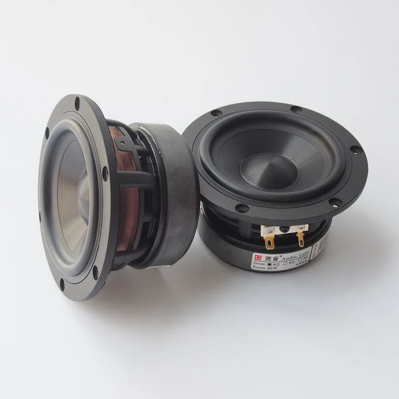 Audio La-bs 4 Inch Hi-Fi Mid-Woofer Speaker Driver Unit Ceramics Clad Aluminum Cone Casting Frame 4/8ohm 40W D120mm Round （1PCS）