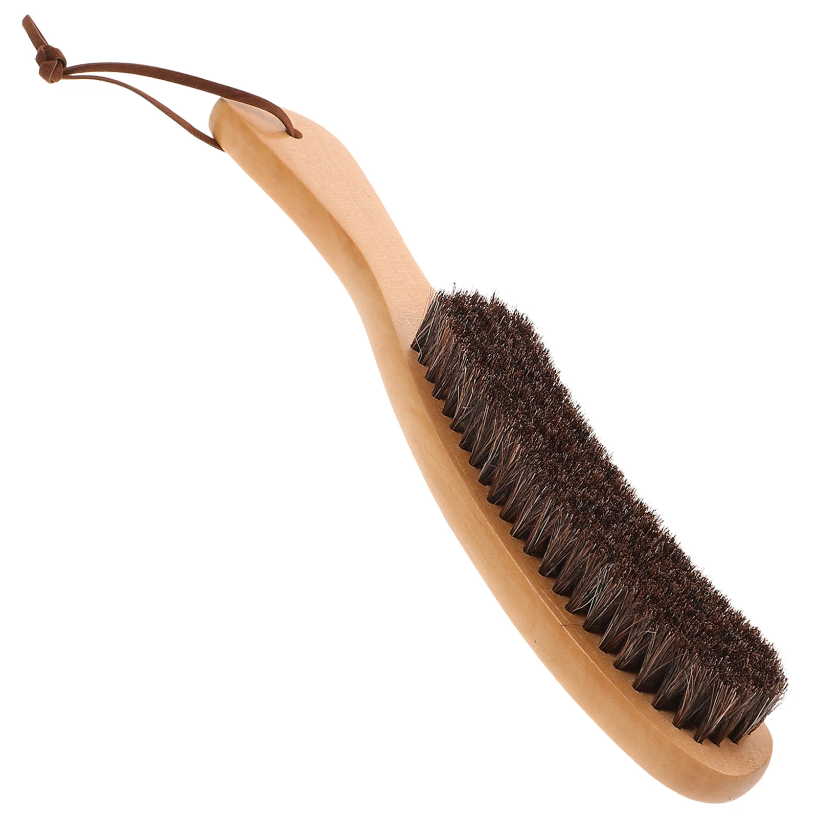 Horsehair Brush Wooden Cleaning Brush: Horsehair Shoe Shine Brush Horse Hair Bristles for Shoes Care