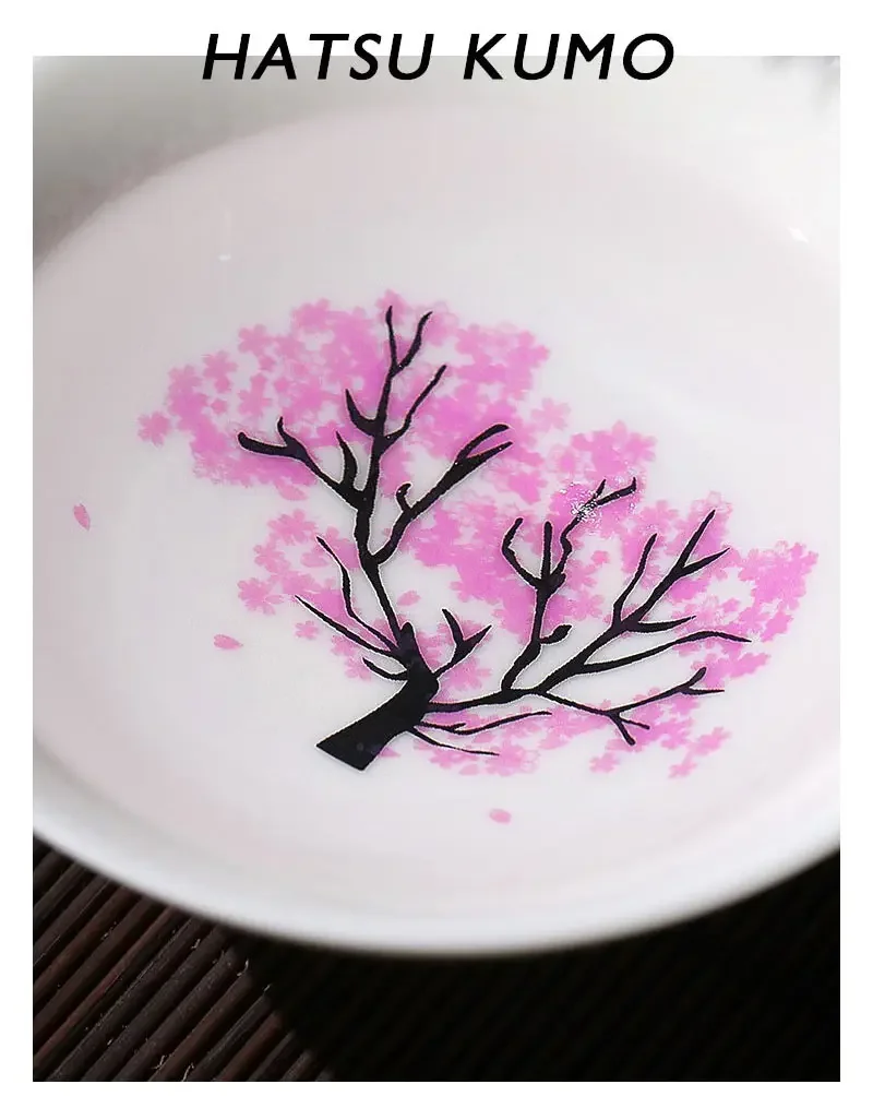 Description Picture 6 of itemColor Changing Ceramics Tea Cup Japanese-style Sake Glass Cold/Hot Water Discoloration Cherry Blossoms Tea Bowl SGS Food Grade