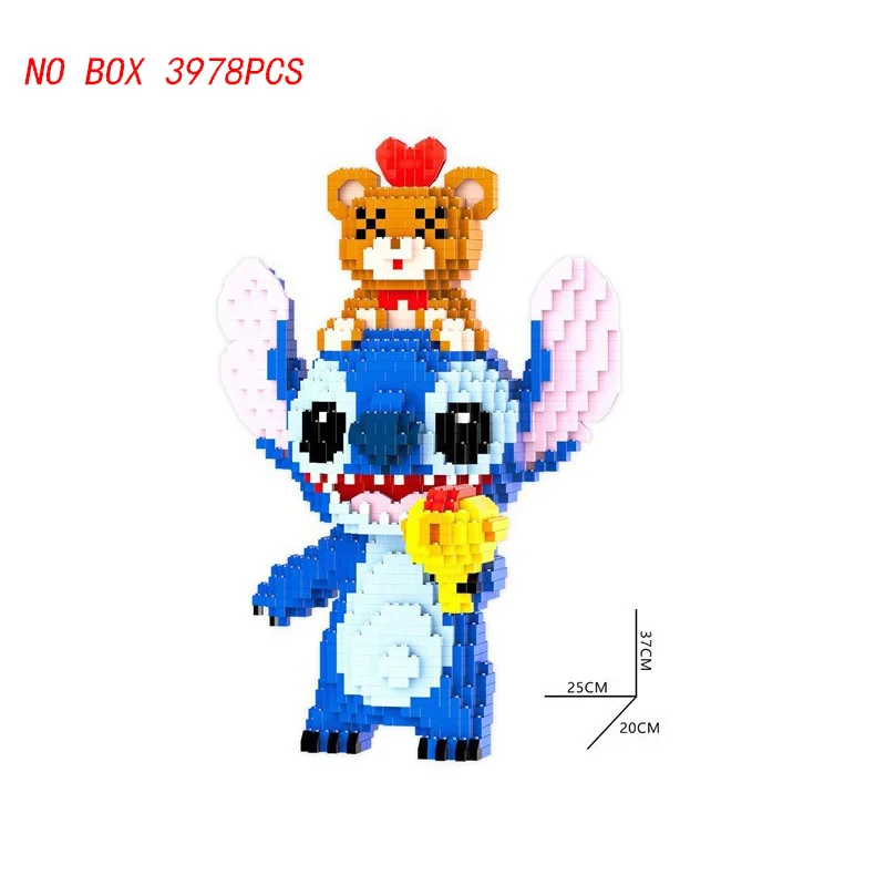 

New Disney Turo Stitch Building Blocks Cartoon Series Angel Character Model Bricks For Kids Gifts