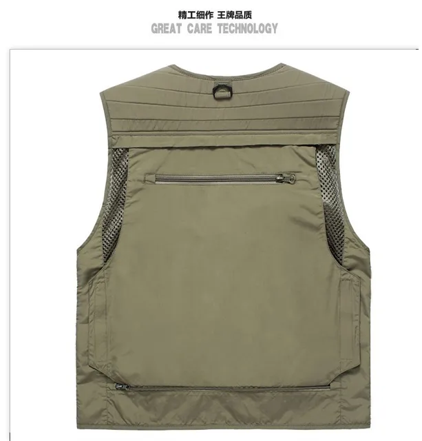 Americana Hombre Talla Grande Chaleco Safari Hombre Multibolsillos