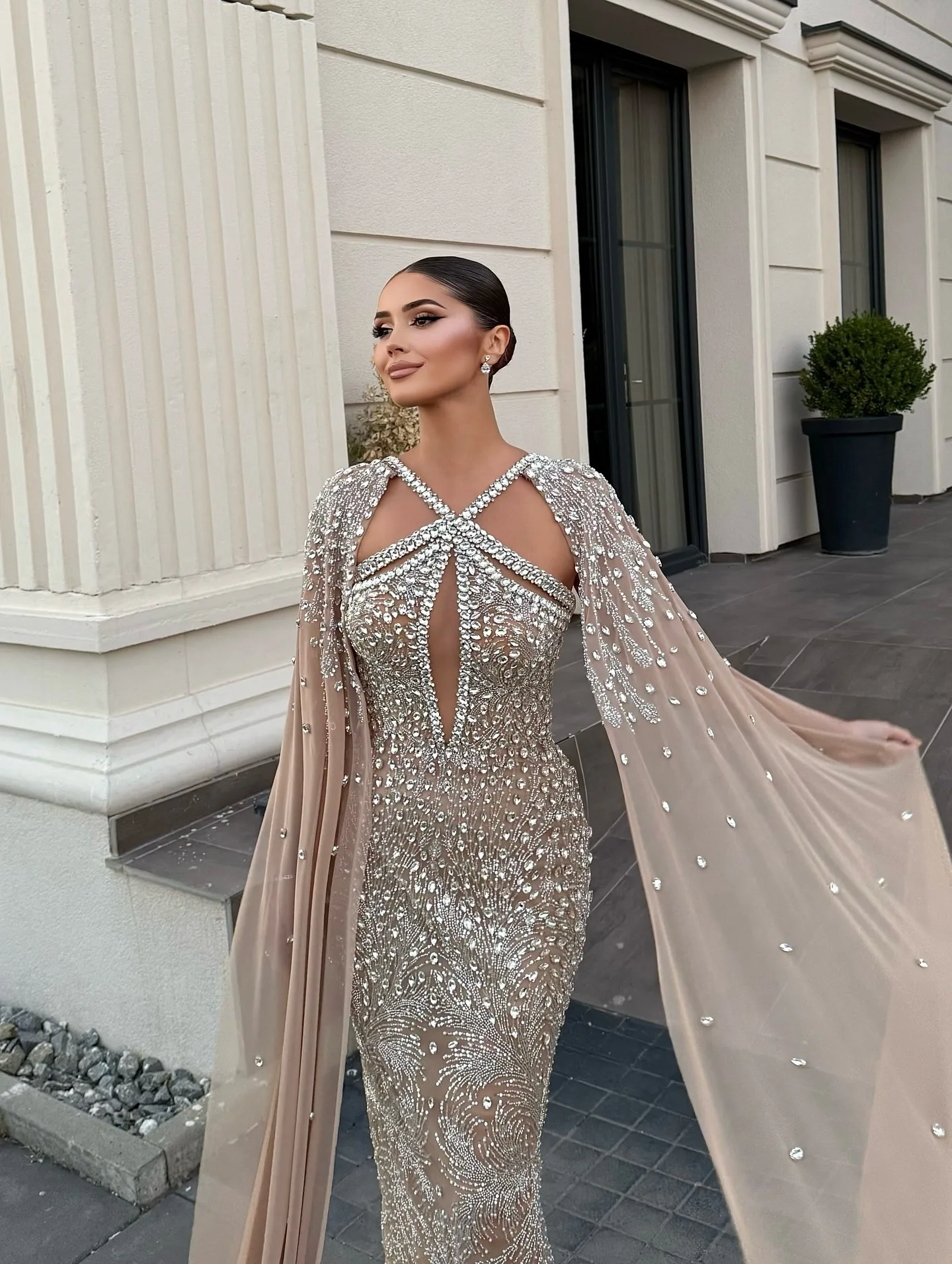 فساتين حفلات رسمية مستقيمة فاخرة مخصصة من حجر الرا...