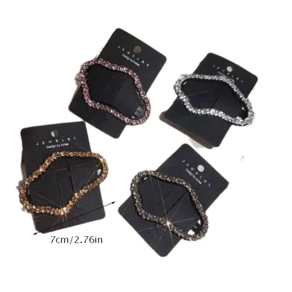 

Rhinestone Cloud Hair Clip Fashion Geometric Y2k Clouds Bb Clip Side Clip Hair Accessories Hollow Metal Hairpin Party