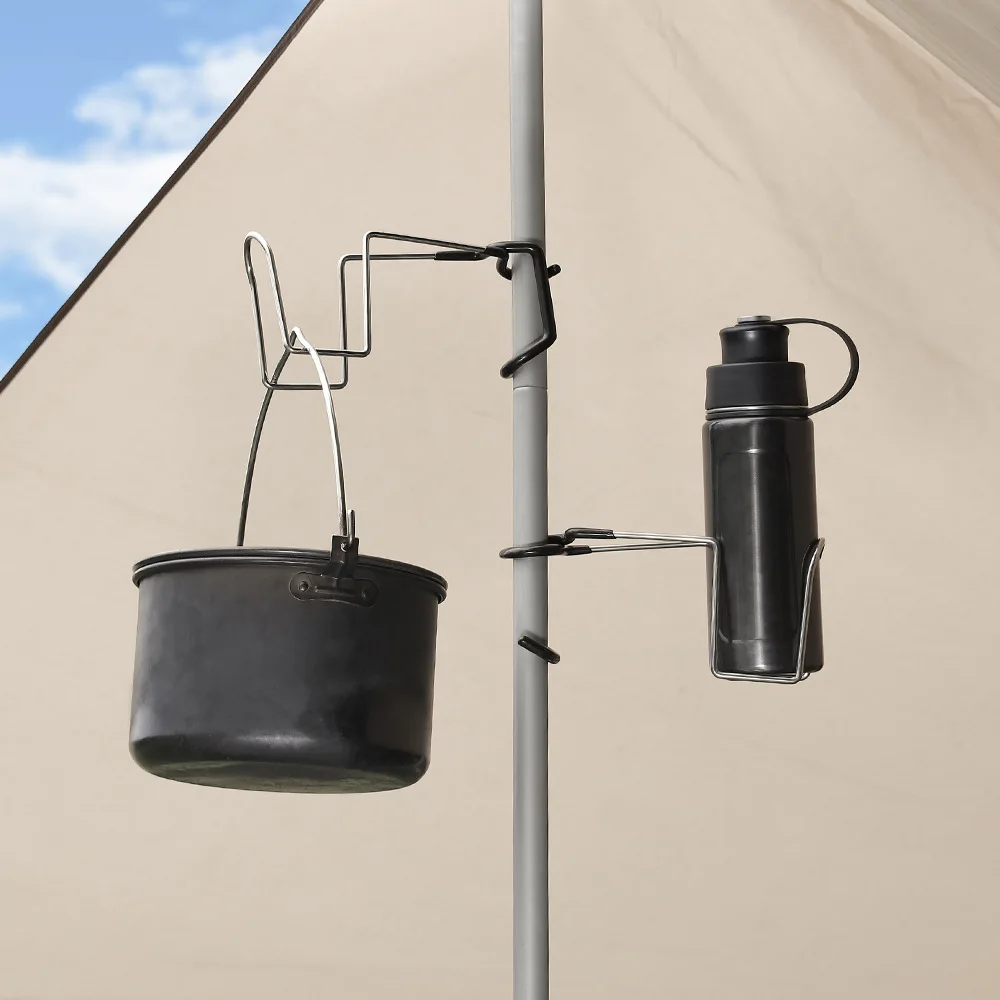 

Stainless Steel Multifunctional Portable Non-Slip Durable Hook, Cup Hanger, Storage Rack, Outdoor Camping, Clip Type, A536