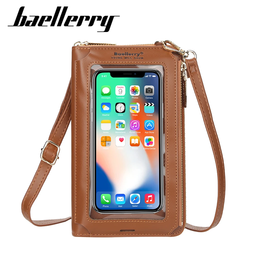 Carteras de piel sintética suave para mujer, bolso cruzado pantalla táctil para teléfono, de gran capacidad, baratas| | AliExpress