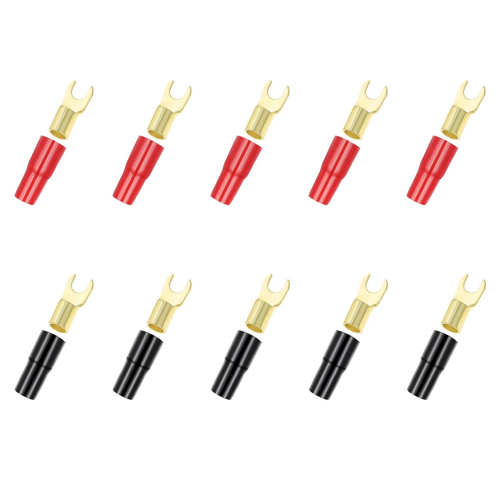 5 Pairs Connector Meter Crimp Wire Connectors The Terminal Speaker Copper Spade
