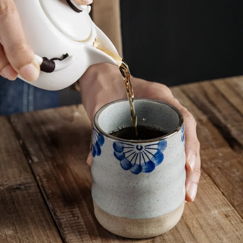 Tea Cup Retro Ceramic Tea Cup 200ml/300ML Japanese Mug Tea House Restaurant Master Cup 1pc
