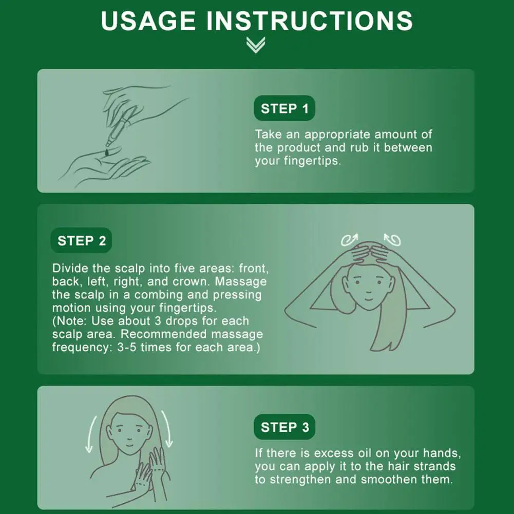 Description Picture 2 of itemRosemary Oil Products for Man Women Ginger Anti Hair Loss Fast Regrowth Thicken Oils Scalp Treatment Hair Care O6C6