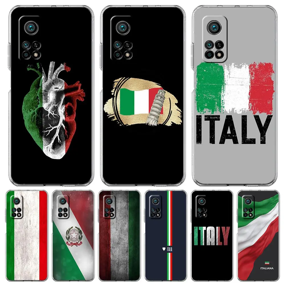 Italian Flag Clear Phone Case Cover