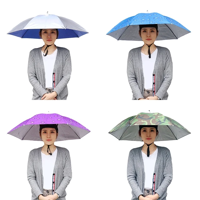 Umbrella Hat Golf Fishing Camp  Umbrella Hat Sun Rain Fishing - Umbrella  Hat - Aliexpress