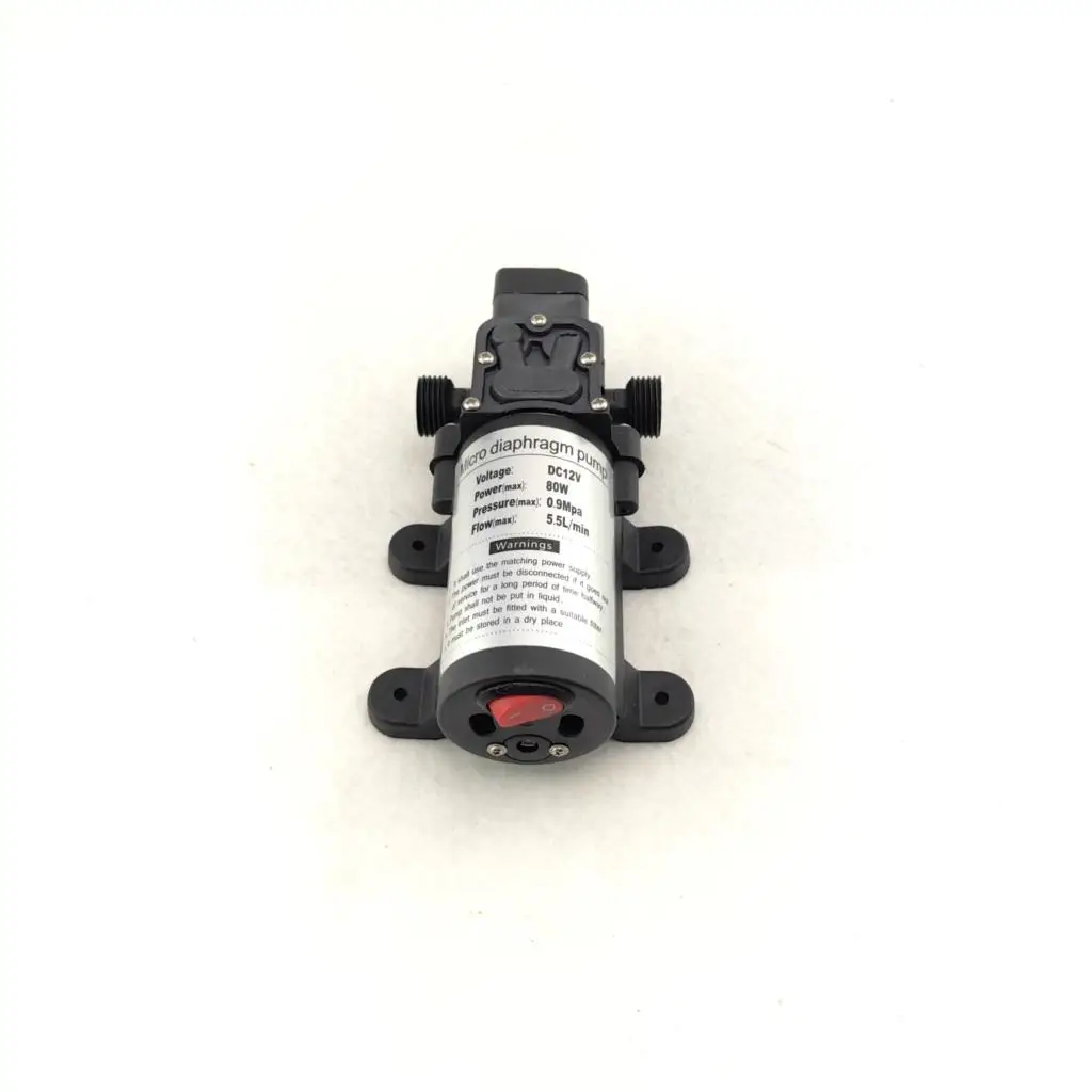 

Диафрагменный насос высокого давления, маленький Электрический самовсасывающий водяной насос 80 Вт, 24В, 12В, 5,5л/мин с переключателем