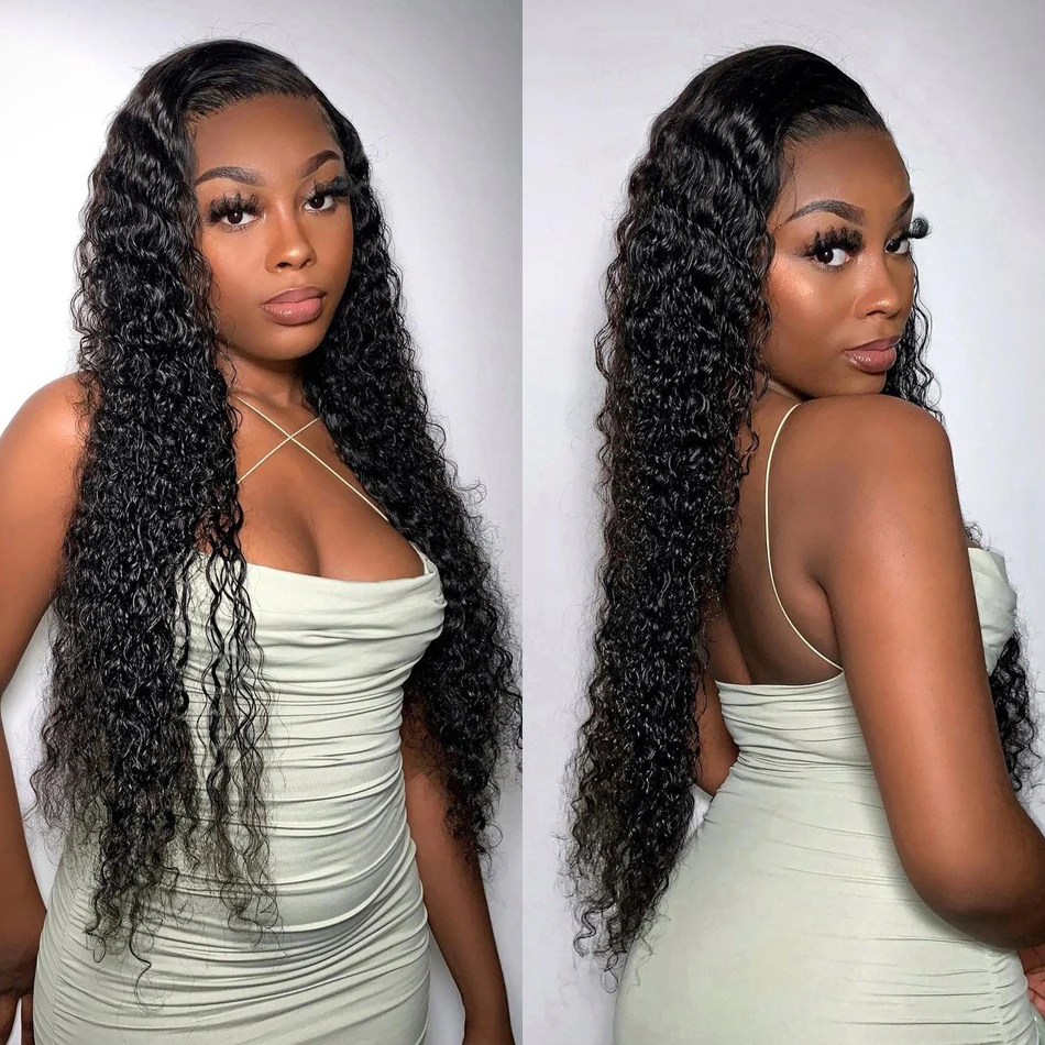 

Deep Wave Wig Curly Human Hair Wigs Brazilian Hair Lace Frontal13x4 Lace Front Wig Pre Plucked Human Hair4x4 Lace Closure Wig