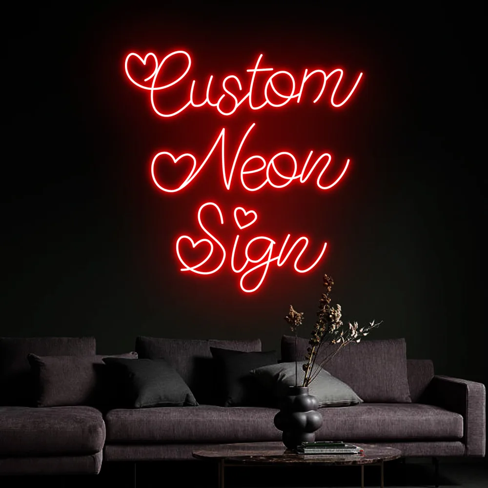 

Private Custom Neon Sign Name Design Music Gaming Room Decor Business Personalised Logo Wedding Birthday Party LED Neon Sign