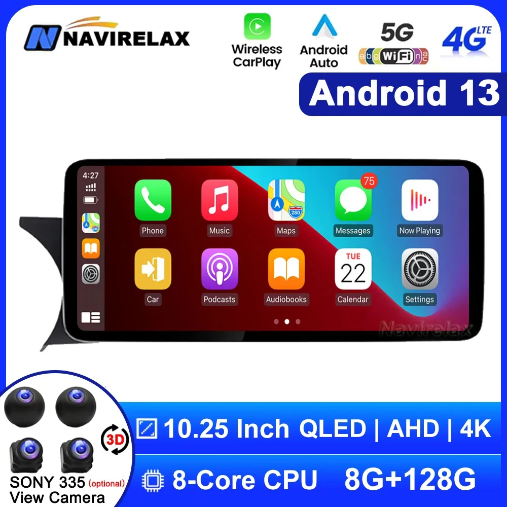 

10.25" Android 13 For Mercedes Benz C Grade W204 2011 - 2014 NTG 4.5 System Car Radio Carplay Auto Stereo GPS Navigation Video
