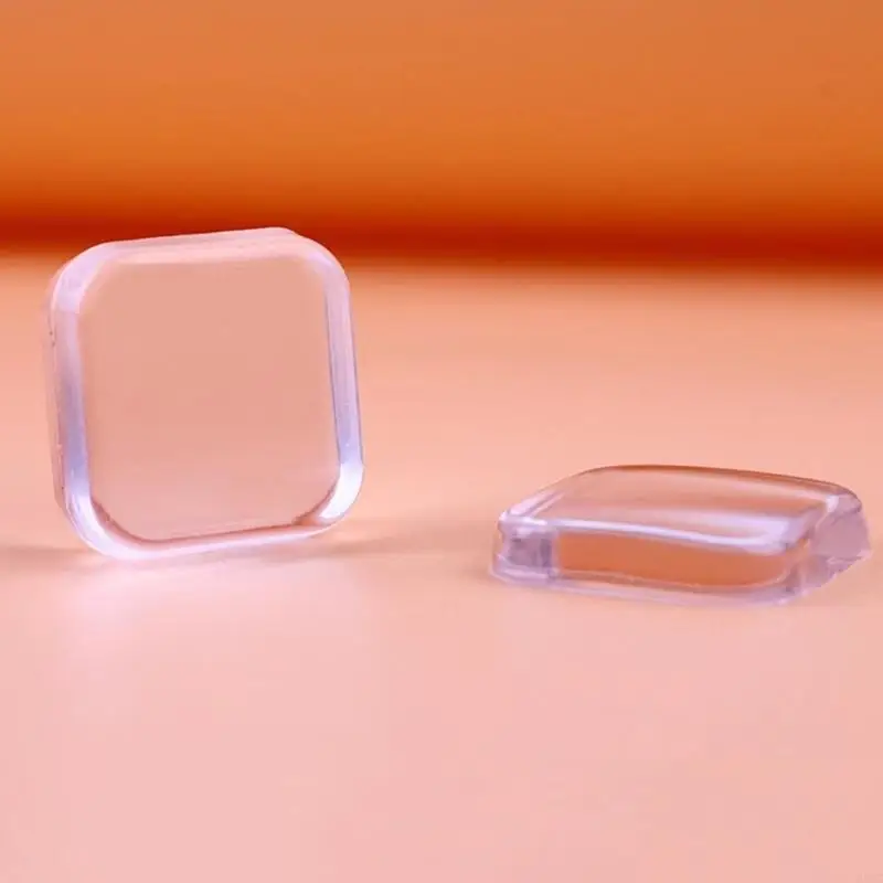 A52C 12pcs/set Versatile Wall Protectors Clear Square Pads on Rubber Guards Absorb Impacts & Reduce Noise Durable