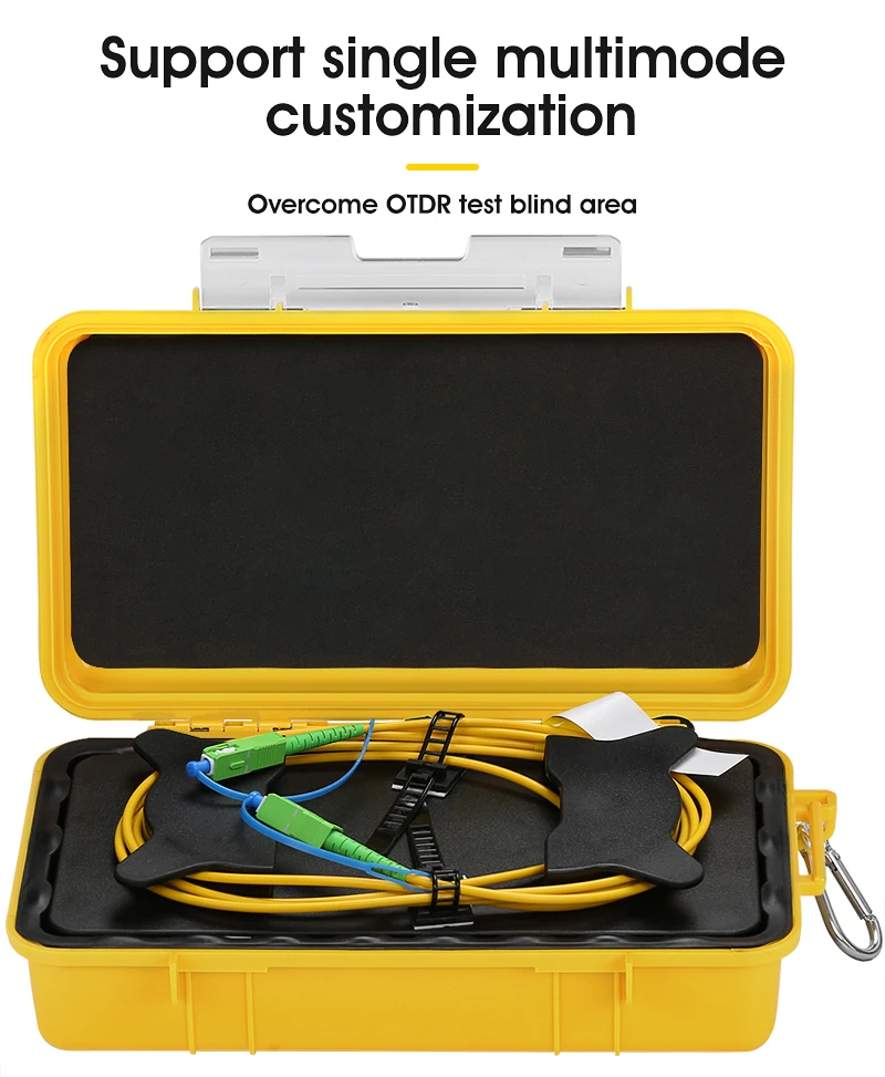 2KM OTDR Launch Cable Box SM Optical Fiber Test Extension Line Dead Zone Elimina