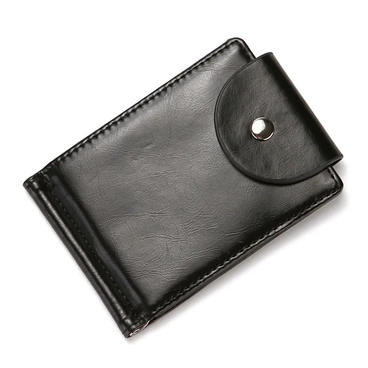 Slim Leather Wallet Coin Bag Money Clip Card Cases Zipper Women Men Pull Type ID Credit Holders Hasp leather bifold wallet money clips wallet id credit card holder