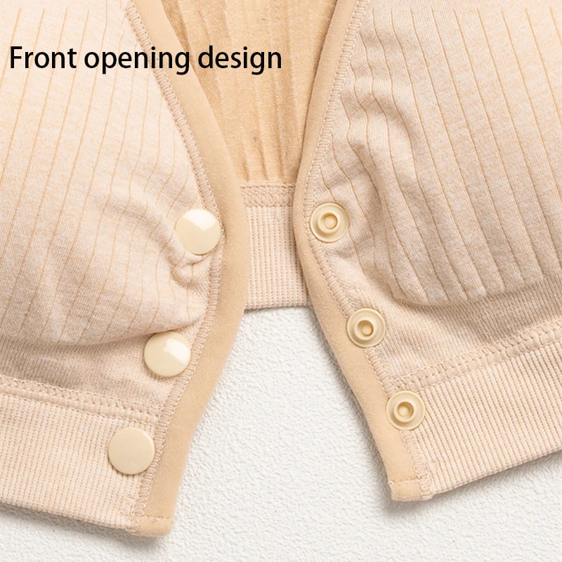 Pregnancy Seamless Nursing Bra Front Closure Comfortable Women's Push Up Breastfeeding Bra Maternity Underwear 5