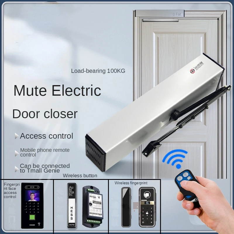 Electric Door Closer Automatic Door Opener Wooden Opener 90 Degree Framed Glass Induction Automatic