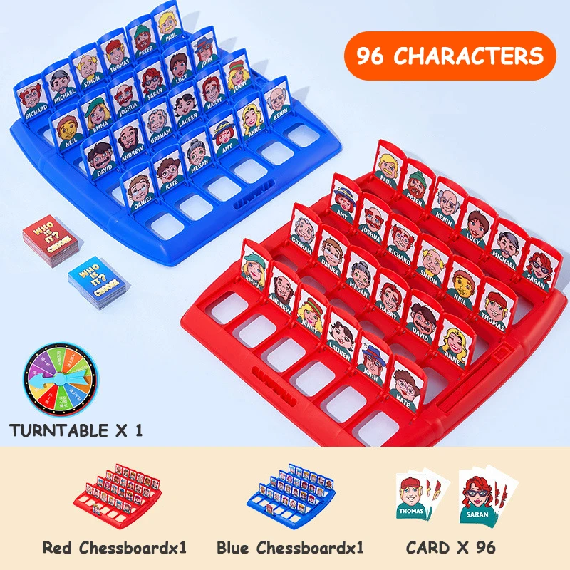Family guessing game Guess who I am Classic board game All English card toy memory training Parent-child party party indoor game 3