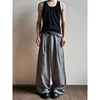 Grey Black Suit Pants Men Oversized Fashion Society Mens Dress Pants Korean Loose Wide Leg Pants Mens Office Formal Trousers 1