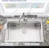 USA 25 Inch Drop In Kitchen Sink Workstation 25x20x10 Stainless Steel Overmount Kitchen Sink 10 Inch Deep Sink w/Cutting Board 3