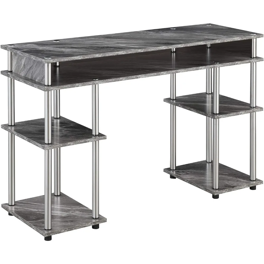 Designs2Go No Tools Desk Home Office Desk with Shelves, Corner Shelf Vanity Desk