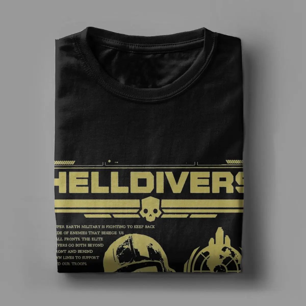 Impressionante Helldivers 2 Grunge Poster T-Shirt uomo girocollo T-Shirt in puro cotone maglietta a maniche corte Plus Size vestiti