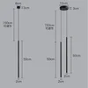 Superfine 2CM Led Pendant Lights Long Tube Hanging Lamp Kitchen Island Dining Room Table Pendant Lamp Bedroom Bedside Droplight 6