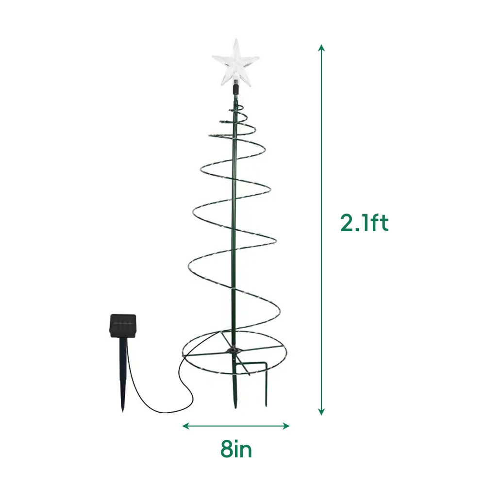 Christmas Tree Courtyard Lights Star Christmas Tree Decorative Light String LED Solar Powered Floor Plug in Light String Outdoor