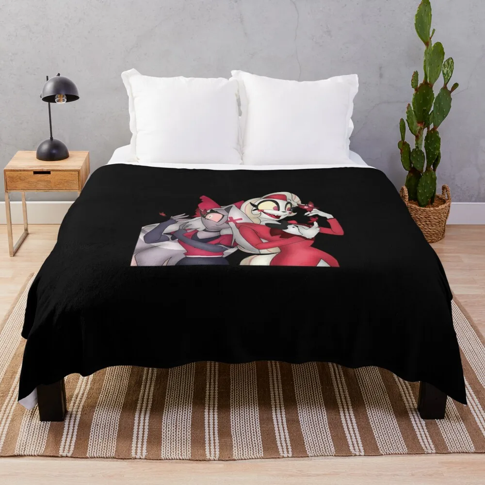 

Charlie & Vaggie hell fly moment Throw Blanket Large Blanket Furry Blankets Sofa Blankets Designer Blankets Bed blanket