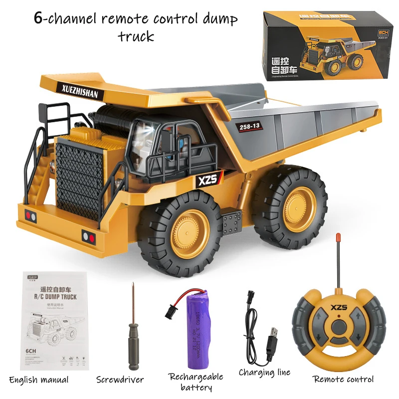 1: 20 Large Alloy Remote Control Excavator 11 Channel Crawler Excavator Children Boy Competition Engineering Vehicle Model Toy remote control cars & trucks RC Cars