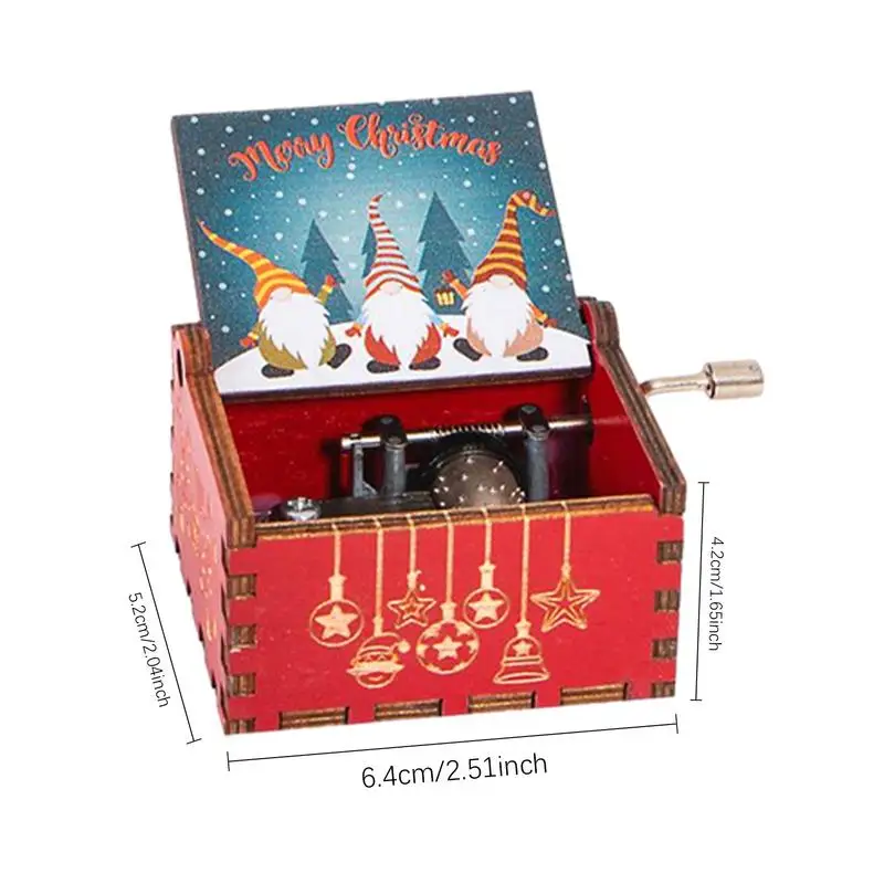 Merry Christmas Halloween Music Box Anime Theme Wooden Hand Cranked Musical Box Children New Year Birthday Gift