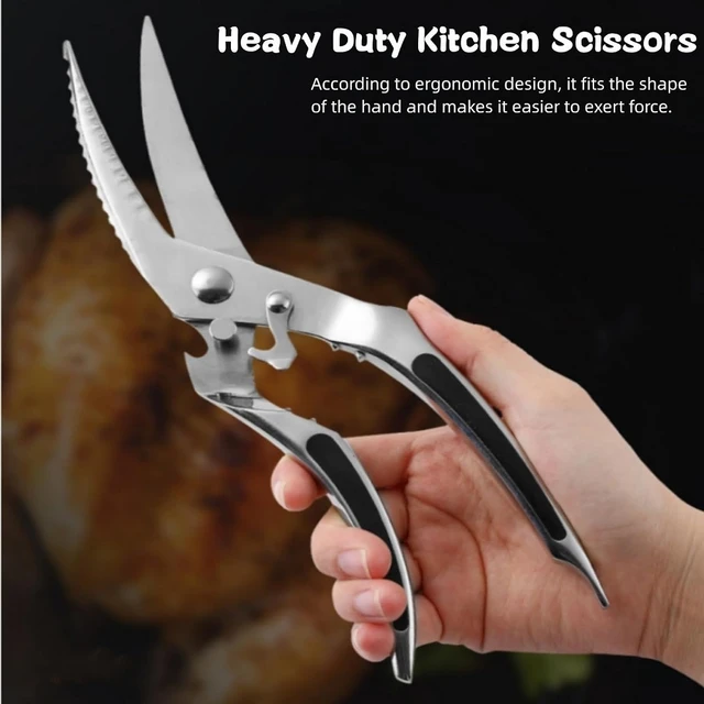 Heavy Duty Poultry Shears Stainless Kitchen Scissors Multipurpose Kitchen  Shears for Cutting Chicken Meat Fish Turkey Seafood - AliExpress