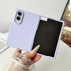 Ultra Protective Z Fold Phone Case with Screen Film Protector - Hard PC Matte Cover for Galaxy Z Fold 8 Ultra (PURPLE)