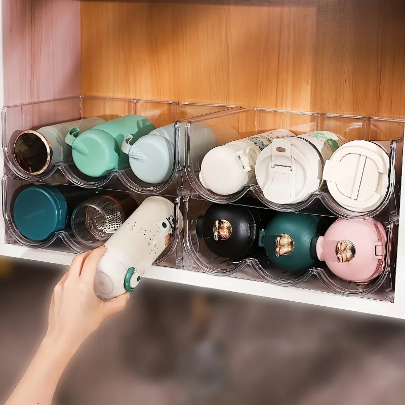 Stackable water bottle rack-a sports water bottle accessory suitable for organizing and storing refrigerators and travel cups