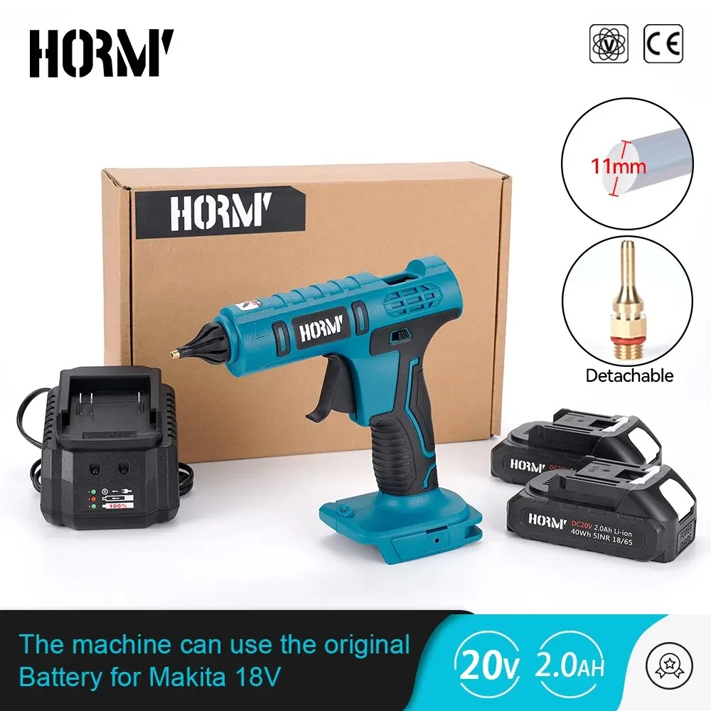 500W Cordless Electric Hot Melt Glue Gun Per Makita 18V Batteria 11Mm Colla Stick Hot Melt Saldatura Pistola Ad Aria Calda Per Artigianato Domestico F