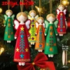 18pcs Colour 11.94 Cm Christmas tree angels Wood Flat 2D Angel Decorations Christmas Tree 1