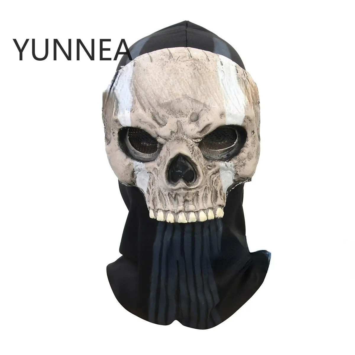 Máscara Caveira Crânio Esqueleto Personagem Ghost Cod Mw2 Cor Cinza Desenho  Call Of Duty
